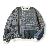 KAPITAL Fleece Bandana Pattern Bibark BIG Sweatshirt [ EK-1005 ]