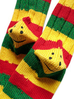 KAPITAL 56 Pieces Rasta RAINBOWY HAPPY HEEL Socks [ EK-1365 ]