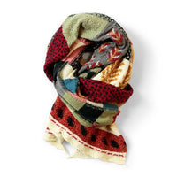 KAPITAL Frayed Wool Village Gabbeh Scarf [ EK-1465XMA ]