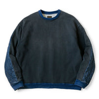 KAPITAL Lined & Denim Quilted 2TONE BIG Sweat Shirt [ EK-1515LCA ]