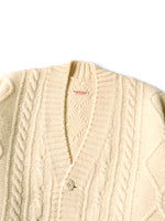 KAPITAL 5G WOOL CABLE KNIT PROFILE RAINBOWY PATCH CARDIGAN [ K2110KN081EK-1531 ]