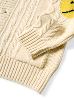 KAPITAL 5G WOOL CABLE KNIT PROFILE RAINBOWY PATCH CARDIGAN [ K2110KN081EK-1531 ]