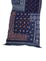 KAPITAL Shrinkable Wool Bandana Patchwork HAPPY Scarf [ EK-1687XM ]