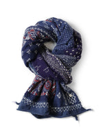 KAPITAL Shrinkable Wool Bandana Patchwork HAPPY Scarf [ EK-1687XM ]