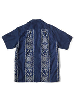KAPITAL French Cross Linen Habananaja Pattern Wrangle Collar Cuban Shirt (short sleeve) [ K2305SS170EK-1750SS ]