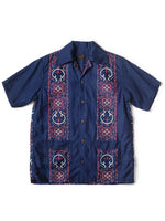 KAPITAL French Cross Linen Habananaja Pattern Wrangle Collar Cuban Shirt (short sleeve) [ K2305SS170EK-1750SS ]