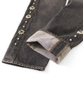 KAPITAL 14oz Black Denim 5-Pocket Monkey CISCO (Stud Remake) [ EK-1888LP ]