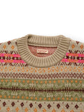 KAPITAL 7G Wool Fair Isle Crew Knit Sweater [ EK-1959KN ]