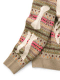 KAPITAL 7G Wool Fair Isle Crew Knit Sweater [ EK-1959KN ]