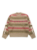 KAPITAL 7G Wool Fair Isle Crew Knit Sweater [ EK-1959KN ]