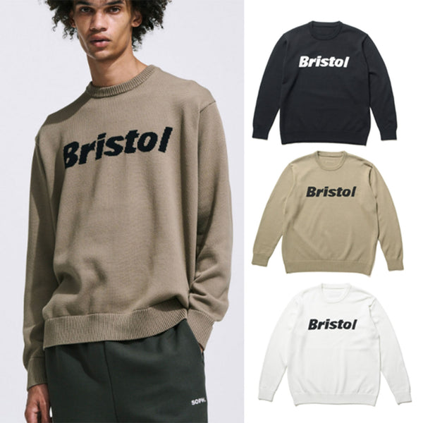 F.C.Real Bristol 24S/S AUTHENTIC LOGO CREWNECK KNIT [ FCRB-240087 ] cotwo