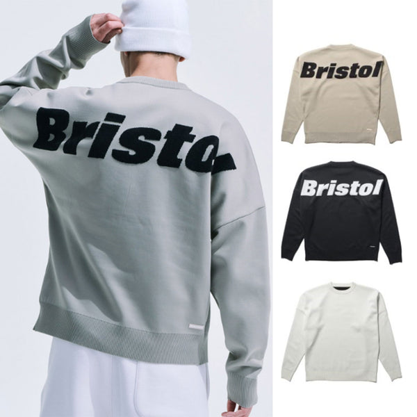 F.C.Real Bristol 24A/W BIG LOGO CREWNECK KNIT [ FCRB-242109 ] cotwo