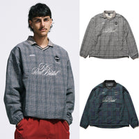 F.C.Real Bristol 26S/S PLAID PRACTICE POLO COLLAR PISTE [ FCRB