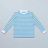 JAPAN Convenience Store Heavyweight Long Sleeve T-shirt [ Combi-striped / White ]
