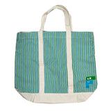 JAPAN Convenience Store FAMIMA PARK AZABUDAI Green Stripe Tote Bag cotwo
