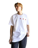 COMME des GARCONS PLAY 3 Red Heart Tee [ AX-T337 ]