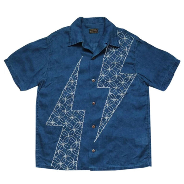 KAPITAL French Cloth Linen Aloha Shirt ( Thunder Sashiko ) [ K2005SS169 ] cotwo