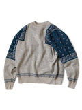 KAPITAL 12G Wool Bandana Crew Neck Sweater [ EK-1302KN ]