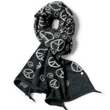 KAPITAL Shrinkable Wool Peace Mark HAPPY Scarf [ K2109XG512 ]