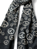 KAPITAL Shrinkable Wool Peace Mark HAPPY Scarf [ K2109XG512 ]