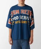 KAPITAL 18.5/- Jersey Crew T-Shirt ( DENIM REPAIRpt ) [ EK-1602SCA ]