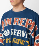 KAPITAL 18.5/- Jersey Crew T-Shirt ( DENIM REPAIRpt ) [ EK-1602SCA ]