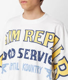 KAPITAL 18.5/- Jersey Crew T-Shirt ( DENIM REPAIRpt ) [ EK-1602SCA ]