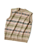 KAPITAL 7G Wool Fair Isle BONE Vest [ K2310KN133 ]