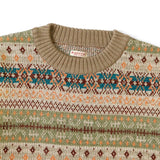 KAPITAL 7G Wool Fair Isle BONE Crew Sweater [ K2310KN134 ]