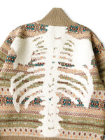 KAPITAL 7G Wool Fair Isle BONE ZIP Cardigan [ K2310KN135 ]