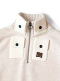 KAPITAL 8G Cotton Wool Nickel 4 Half Zip Sweater [ K2311KN155 ]