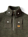 KAPITAL 8G Cotton Wool Nickel 4 Half Zip Sweater [ K2311KN155 ]