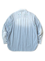 KAPITAL Chambray BONE Patch Ventilator Work Shirt [ K2504LS140 ]
