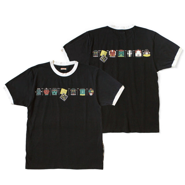 KAPITAL 20/- Tenjiku Ringer T-Shirt ( PECKISH & Kachina pt ) [ K2506SC234 ]