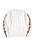 KAPITAL 20/- Jersey Crew L/S T-Shirt (Concho Belt Sleeve) [ K2508LC008 ]