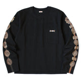 KAPITAL 16/- Gauge Jersey Crew Pocket L/S T-Shirt (Concho Belt Sleeve) [ K2508LC009 ]