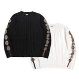 KAPITAL 20/- Jersey Crew L/S T-Shirt (Concho Belt Sleeve) [ K2508LC008 ]