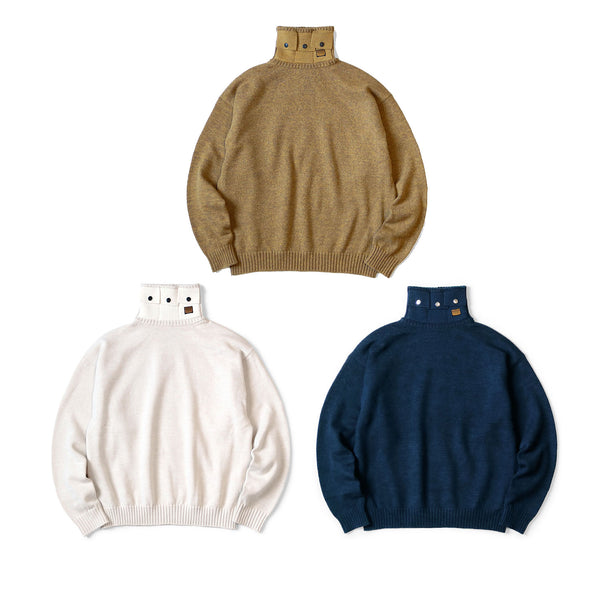 KAPITAL 8G Cotton Wool Nickel 3 High Neck Sweater [ K2311KN154 ] cotwo