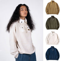 KAPITAL 8G Cotton Wool Nickel 4 Half Zip Sweater [ K2311KN155 ] cotwo