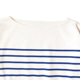 KAPITAL 12G Paneled Border Knit Boat Neck Sweater ( BONE Sleeve ) [ K2503KN124 ]