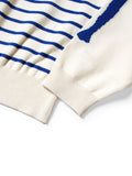 KAPITAL 12G Paneled Border Knit Boat Neck Sweater ( BONE Sleeve ) [ K2503KN124 ]