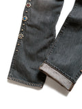 KAPITAL 14oz Black Denim 5-Pocket Monkey CISCO ( Studs Remake )