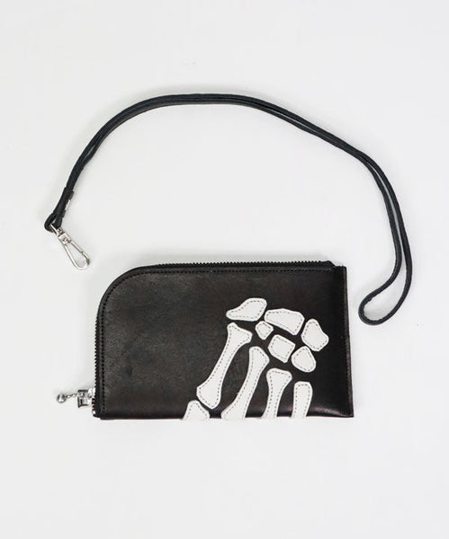 Restock ] KAPITAL Leather THUMBS UP BONE HAND ZIP Neck Bag [ EK-1679 –  cotwohk