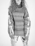 KAPITAL 7G Wool Fair Isle Crew Knit Sweater [ EK-1959KN ]