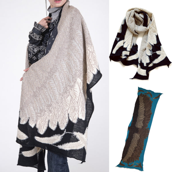 KAPITAL Crushing Wool Lame Thread Steller's Sea Eagle Muffler [ EK-1533XM ]