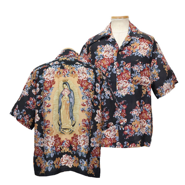 KAPITAL Silk Rayon Chambetol Maria Pattern Langurka Rah Aloha Shirt cotwo