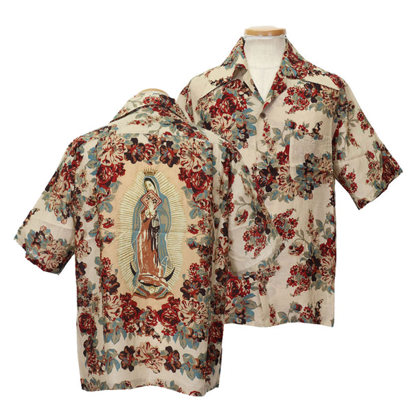 KAPITAL Silk Rayon Chambetol Maria Pattern Langurka Rah Aloha Shirt cotwo