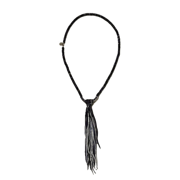 KAPITAL - Natural Stone x Deerskin Chippewa Necklace [ EK-1787XG ] cotwo