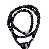 KAPITAL - Natural Stone x Deerskin Chippewa Necklace [ EK-1787XG ] cotwo