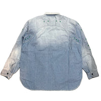 KAPITAL Chambray BONE Patch Ventilator Work Shirt [ K2504LS140 ] cotwo